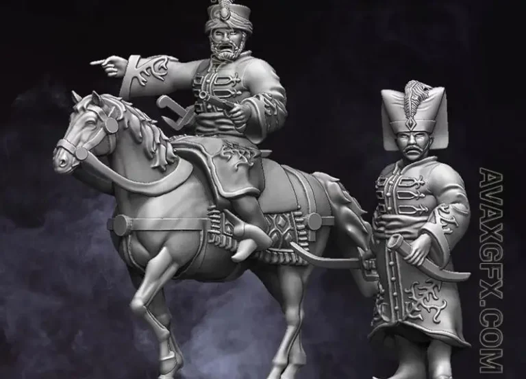 Napoleonic Ottoman Commanders - STL 3D Model Napoleonic Ottoman Commanders – STL 3D Model