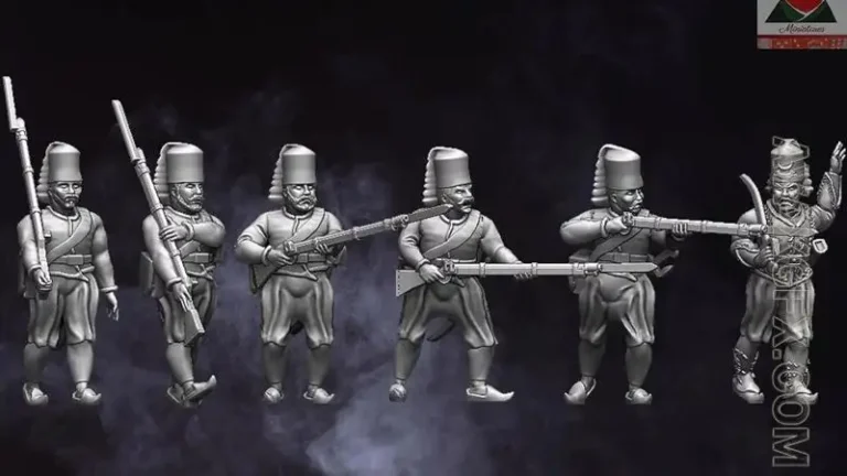 Napoleonic Ottoman Nazim Cedit Infantry - STL 3D Model Napoleonic Ottoman Nazim Cedit Infantry – STL 3D Model
