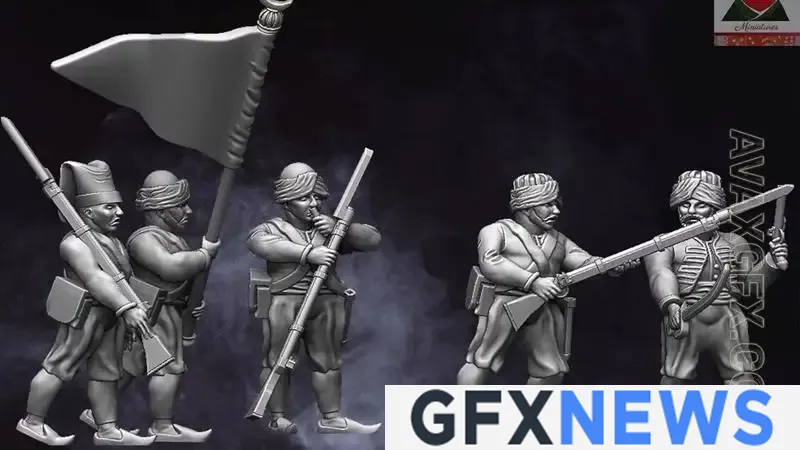 Napoleonic Ottoman Infantry - STL 3D Model