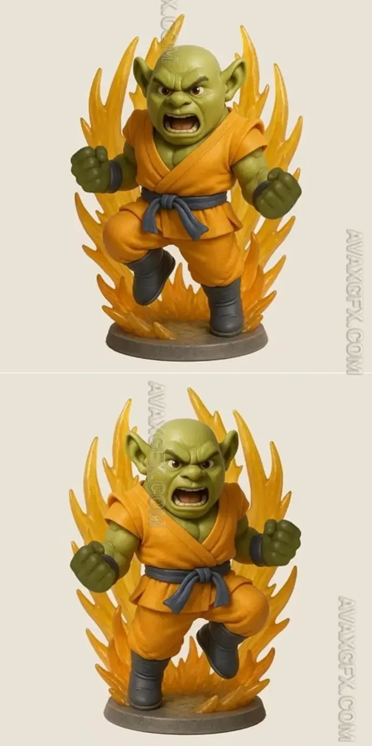 Shrek Goku - STL 3D Model Shrek Goku – STL 3D Model