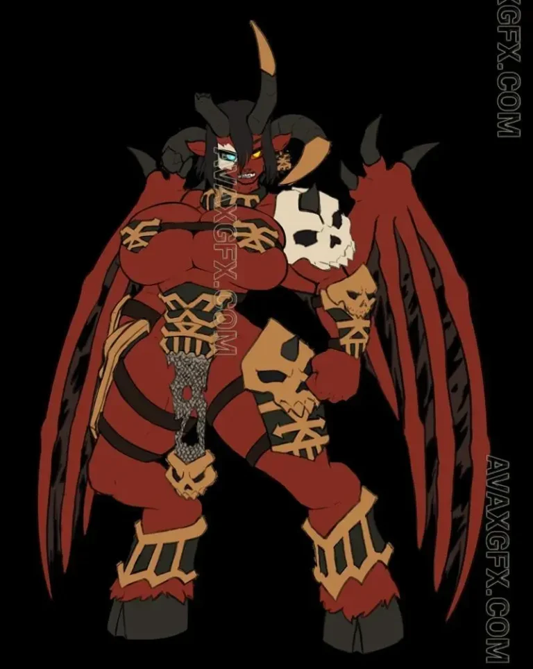 Khorne Demon Girl (AI Gen) – STL 3D Model