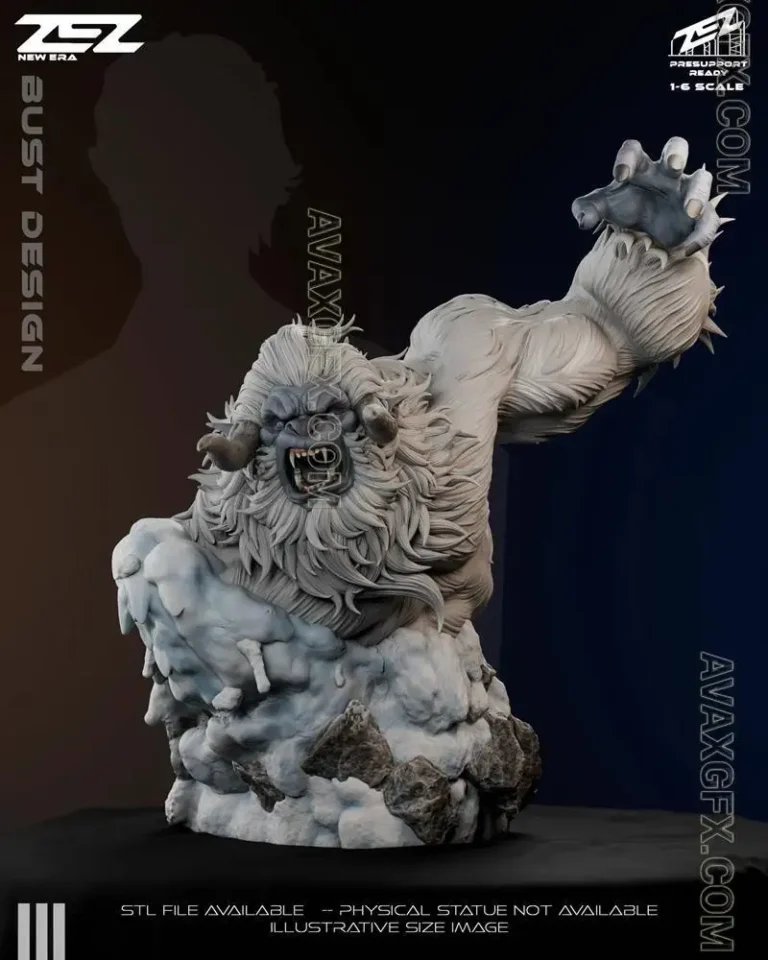 ZEZ Studio – Yeti Bust – STL 3D Model