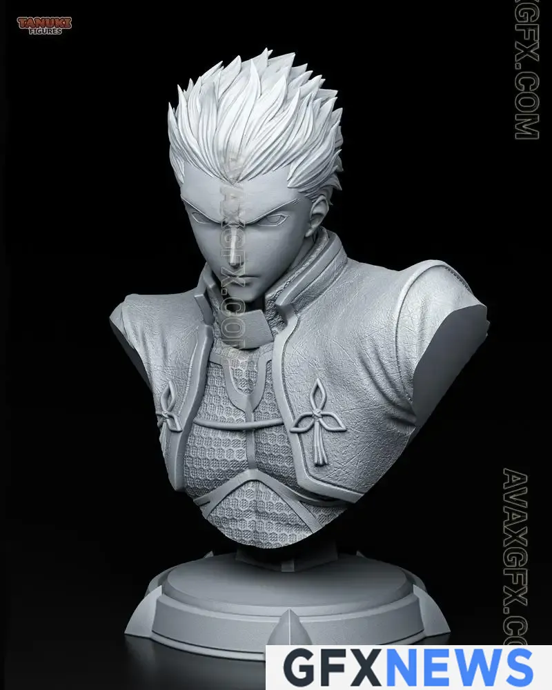 Tanuki Figures - Nappa - Dragon Ball Z Bust - STL 3D Model