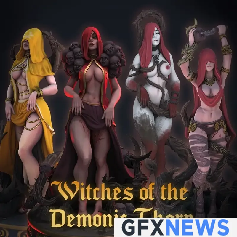 Astland - Witches of the Demonic Thorn Full set - STL 3D Model