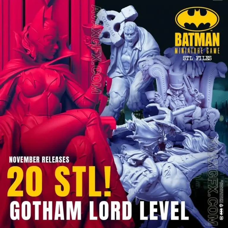 Knight Models - Gotham Lord November 2025 - STL 3D Model Knight Models – Gotham Lord November 2025 – STL 3D Model