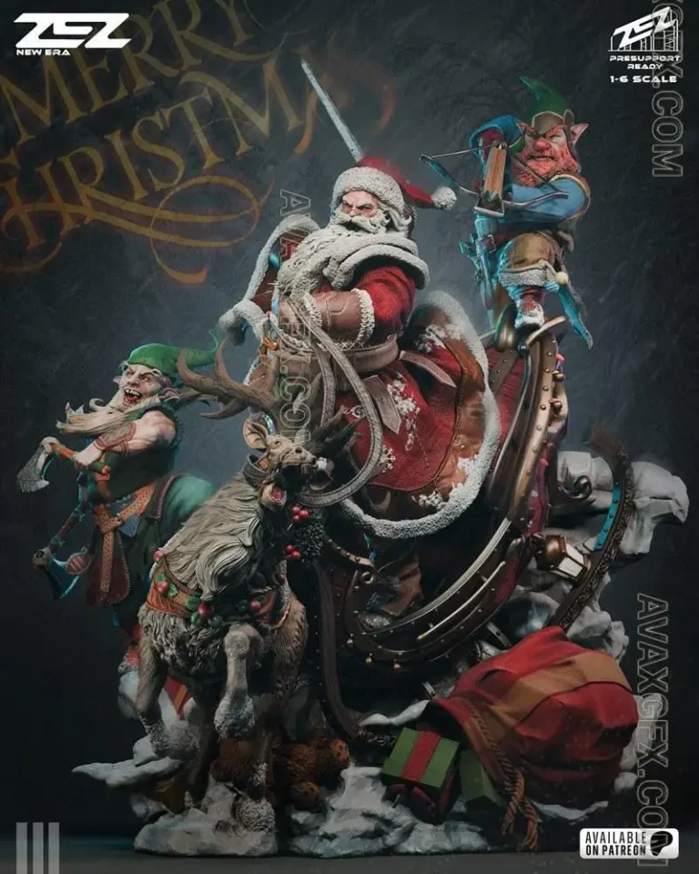 ZEZ Studio - Santa Claus - STL 3D Model ZEZ Studio – Santa Claus – STL 3D Model