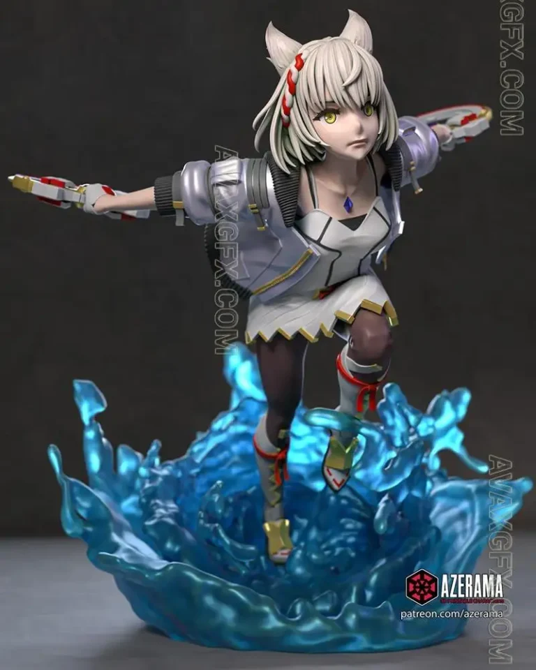 Azerama - Xenoblade Chronicles - Mio - STL 3D Model Azerama – Xenoblade Chronicles – Mio – STL 3D Model