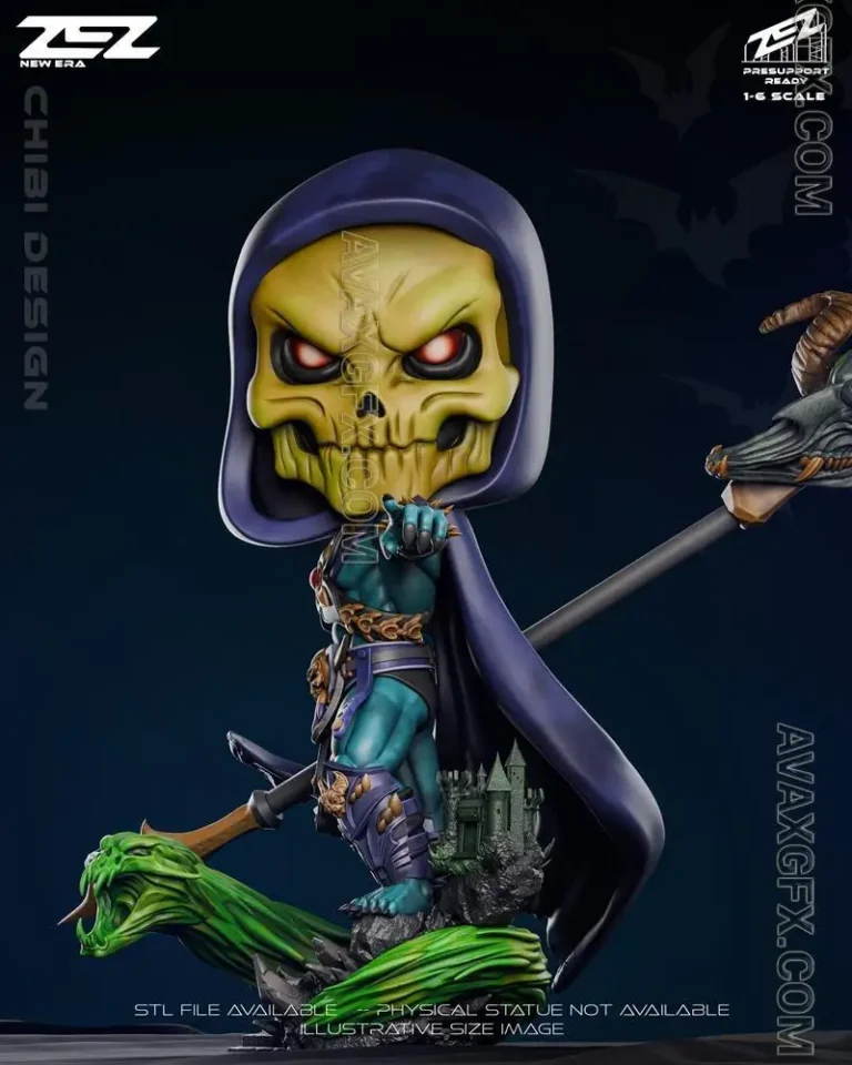 ZEZ Studio - Skeletor Chibi - STL 3D Model ZEZ Studio – Skeletor Chibi – STL 3D Model