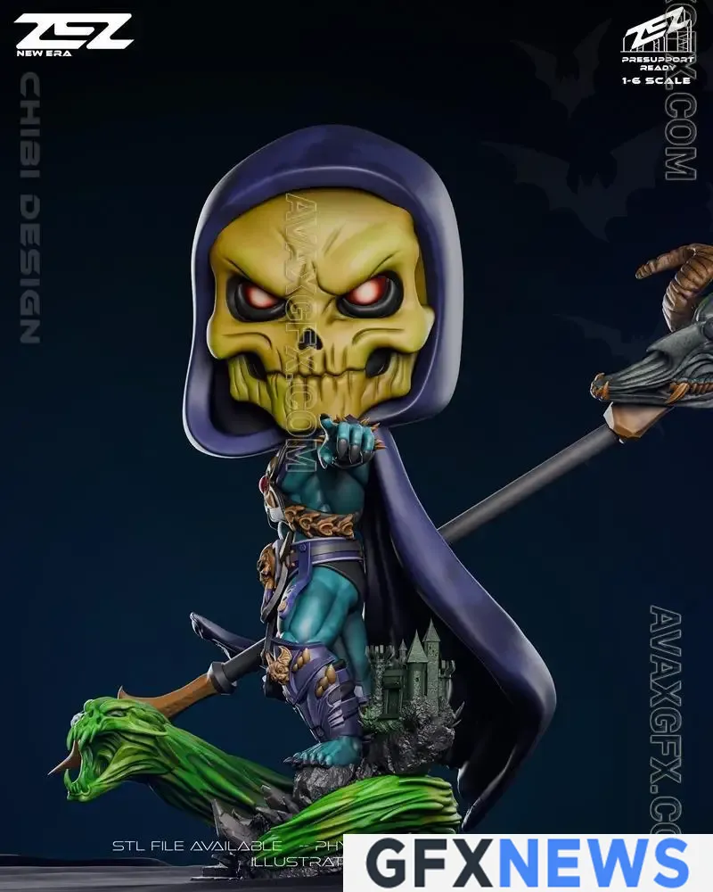 ZEZ Studio - Skeletor Chibi - STL 3D Model
