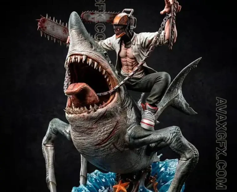 Chainsaw Man - Denji and Beam - STL 3D Model Chainsaw Man – Denji and Beam – STL 3D Model