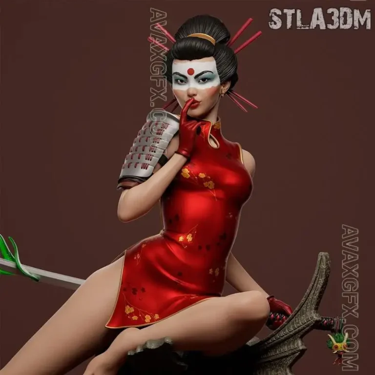 Abe3D - Katana Bombshell - STL 3D Model Abe3D – Katana Bombshell – STL 3D Model