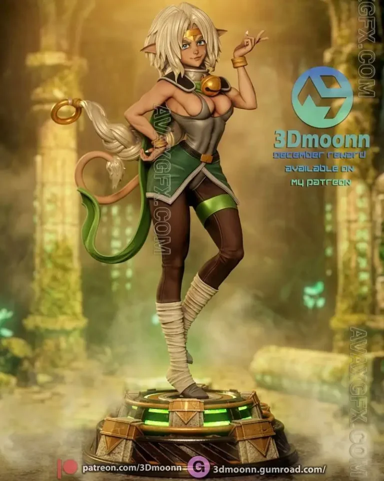 3Dmoonn - Aisha Clan-Clan - Outlaw Star - STL 3D Model 3Dmoonn – Aisha Clan-Clan – Outlaw Star – STL 3D Model